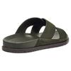 UGG Two-Layer Cowhide Cross-Band Casual Comfortable Slippers Men slippers Forest-Green 1124902-FRSN