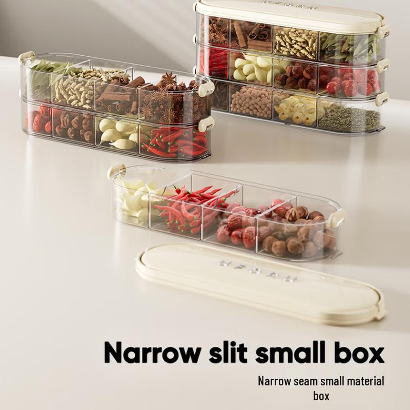 Stackable Divided Seasoning Storage Box