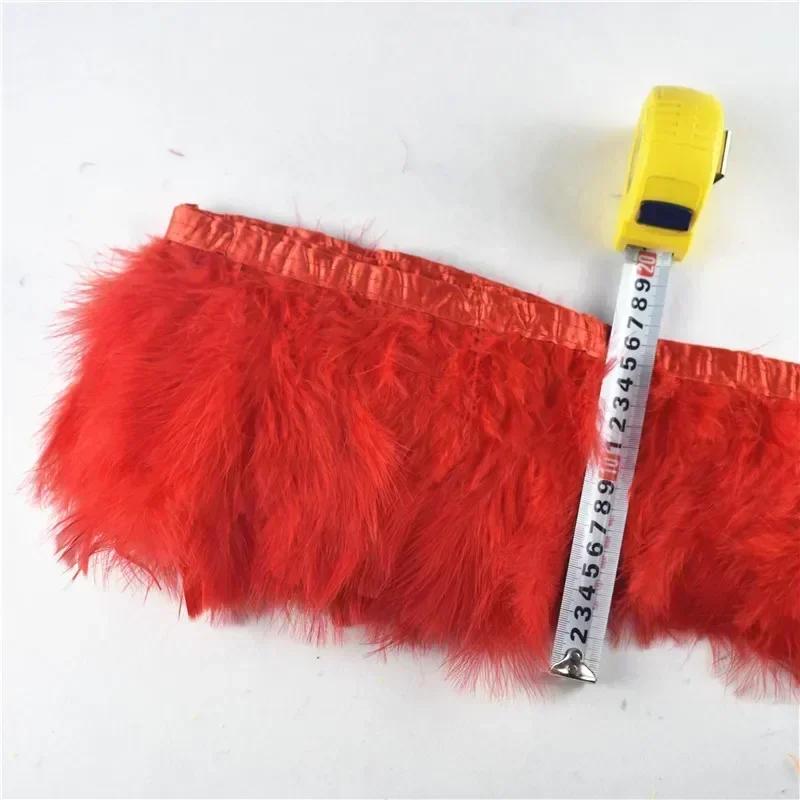 2Yards/lot Natural Fluffy Marabou Feather Trims Fringe 6-8inch Turkey Feathers for Crafts Ribbon Boa Clothing Wedding Decoration