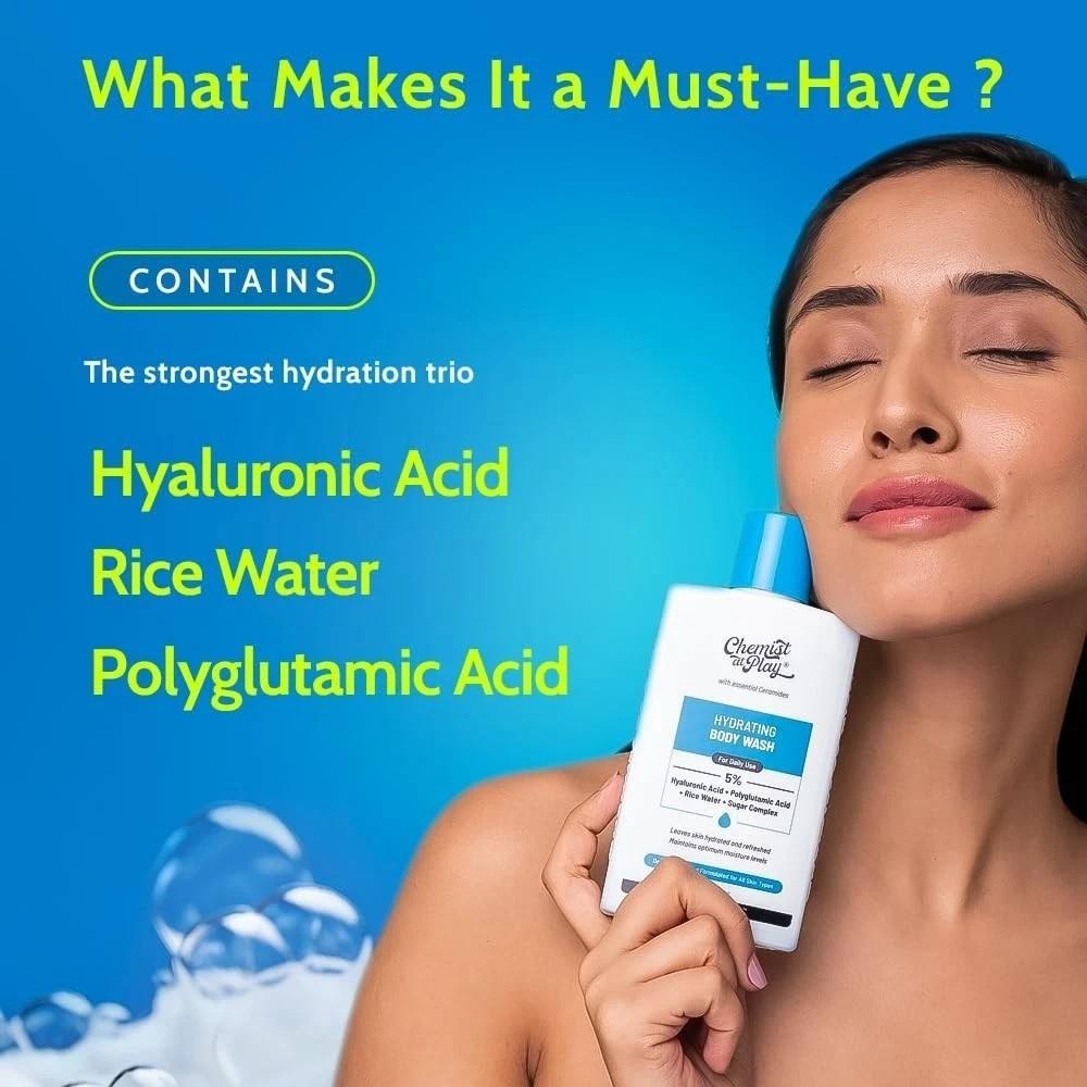 Chemist At Play Hydrating Body Wash | Hyaluronic Acid Bodywash - 236ml