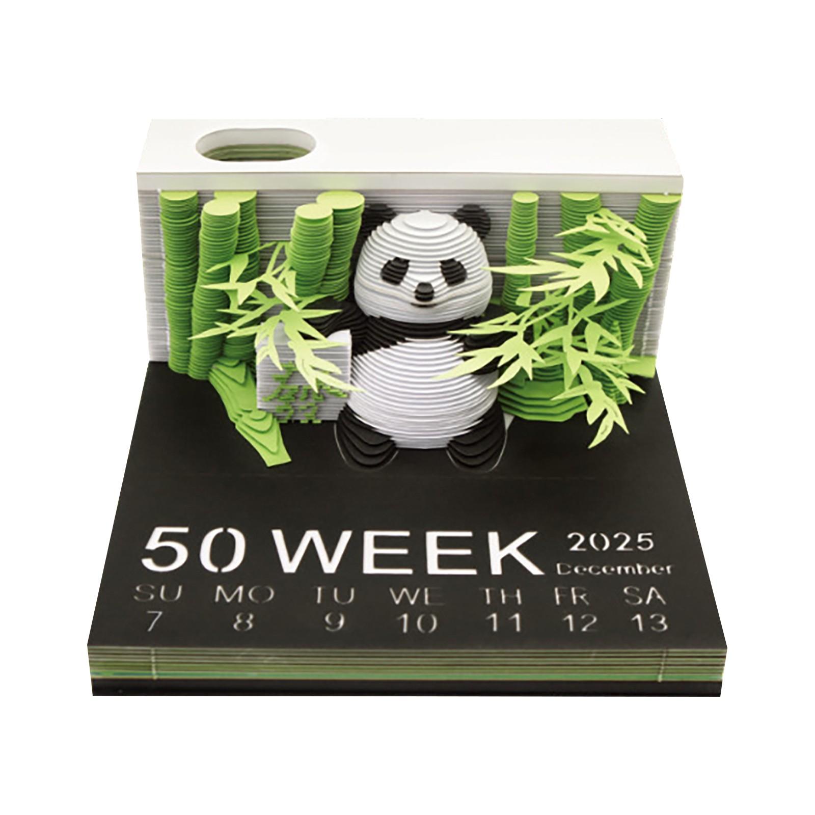 

2025 3D Календарь Животных Креативный Дизайн Календарь Новинка Подарок Украшение Дома Практичный Календарь