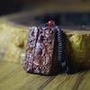 Hand-Carved Jujube Wood Guan Gong Pendant: Men's & Women's Natural Car Charm