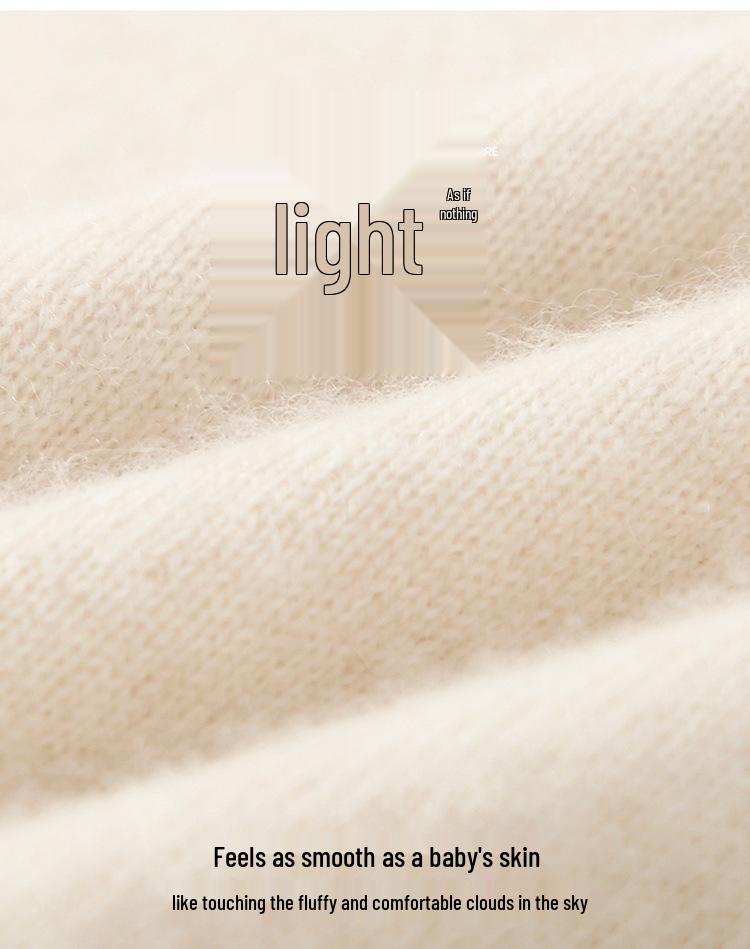 Cashmere Women's 100-Stitch Knit V-Neck Pullover Sweater for Autumn/Winter