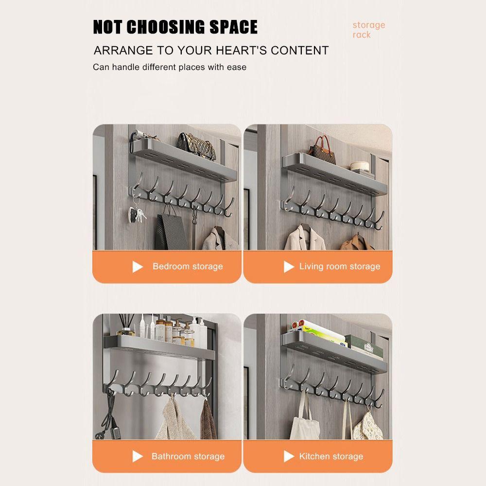 Metal Door Behind Hook Kitchen Door Hanger Hook  Household Organizer Accessories