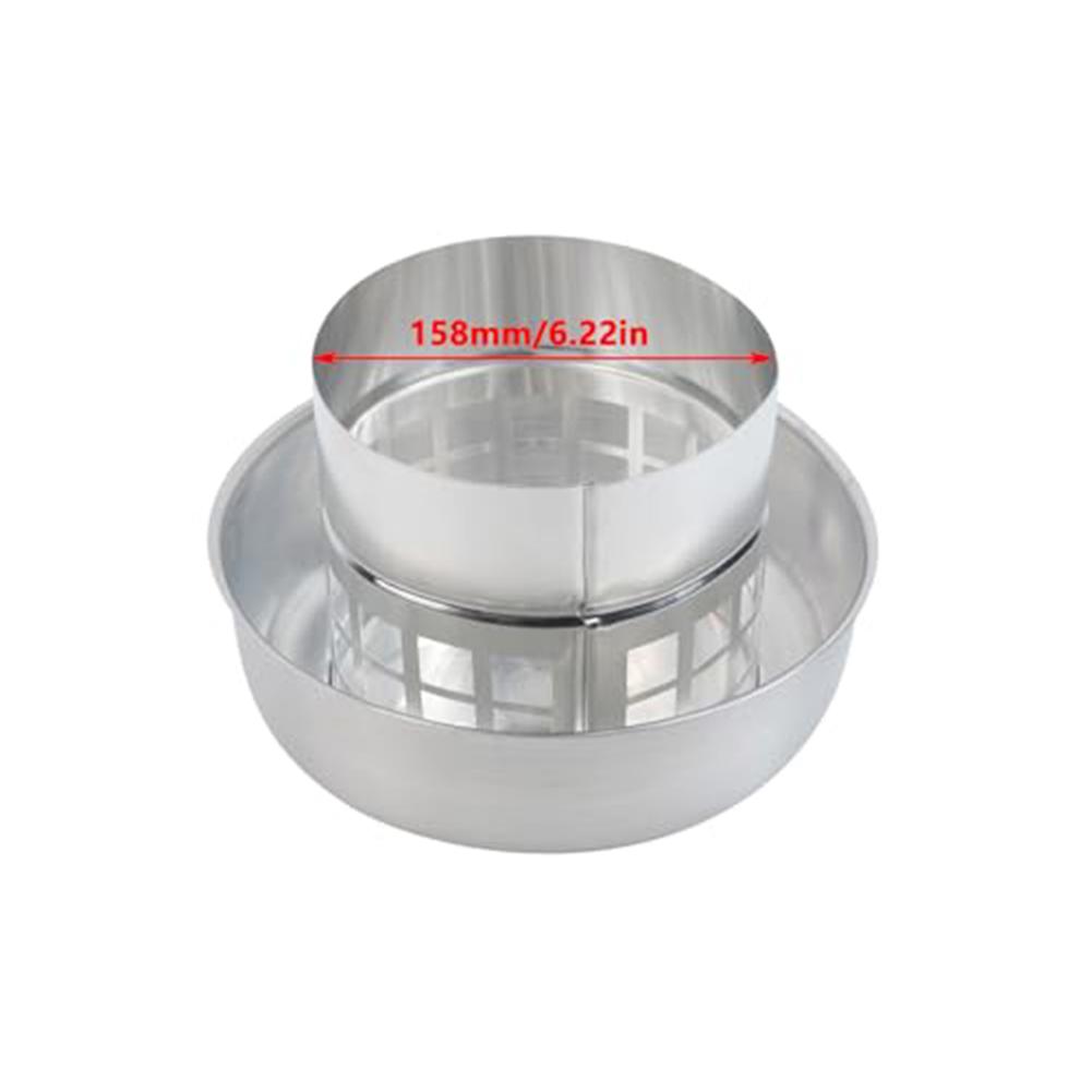 Roof Hood Aluminum Chimney Cap 5.24 Round Roof Vent, Easy To Install Prevent Water Infiltration And Block Debris 23x23x15cm