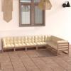 Day and Night - Day and Night Garden Furniture Set 7 Pieces Honey Brown Pine Wood Cushions