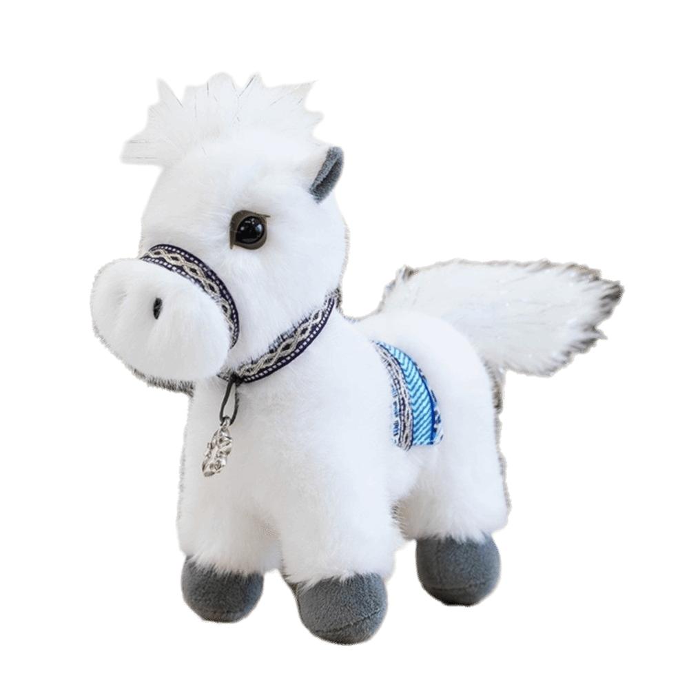 Cartoon New Year Mascot Soft Lifelike Details Plush Doll Horse Plush Toys  Birthday Gifts