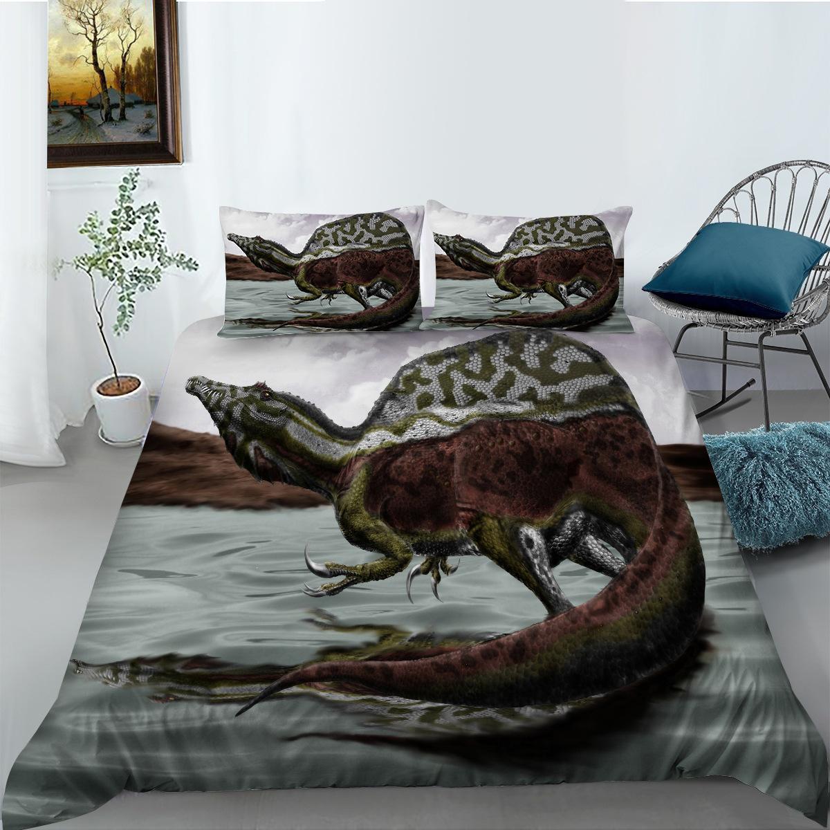 Polyester Bedding Two-Three-Piece Set Dinosaur 3D Digital Printing EU single 135*200