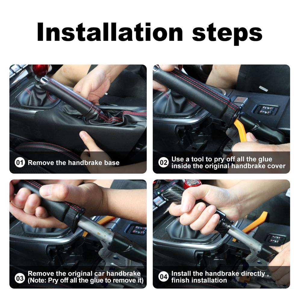 Real Hard Dry Carbon Fiber Handbrake Grip Replace Handle For Subaru ZD8 BRZ WRX VB Toyota ZN8 GR86 2021 2022 2023 2024 2025 2026