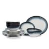 Porcelain Dinner Set 12-Piece Oval Reactive Glaze Time Dim DUKA