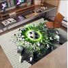 Soccer Theme Soft Crystal Velvet Rug Custom Name & Text Print Non Slip Floor Rug for Bedroom Living Room