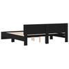 Bed Frame Black Oak Effect 203 x 185 x 70 cm Engineered Wood