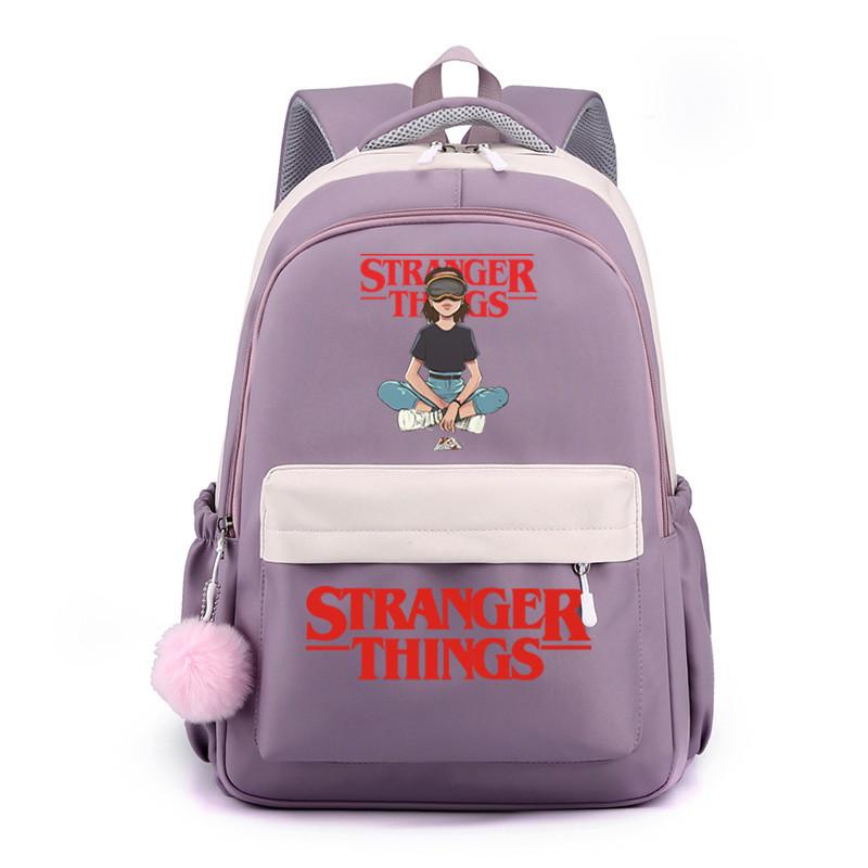 Kids Boys Girls Stranger Things Printed Backpack Student School Waterproof Big Bag