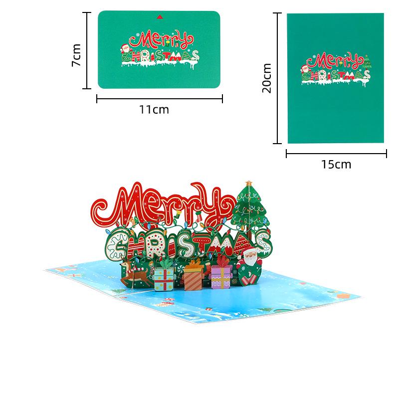 Pop-Up 3D Weihnachtsbaum-Karte - Kreative Feiertagsgrußkarte und Geschenk