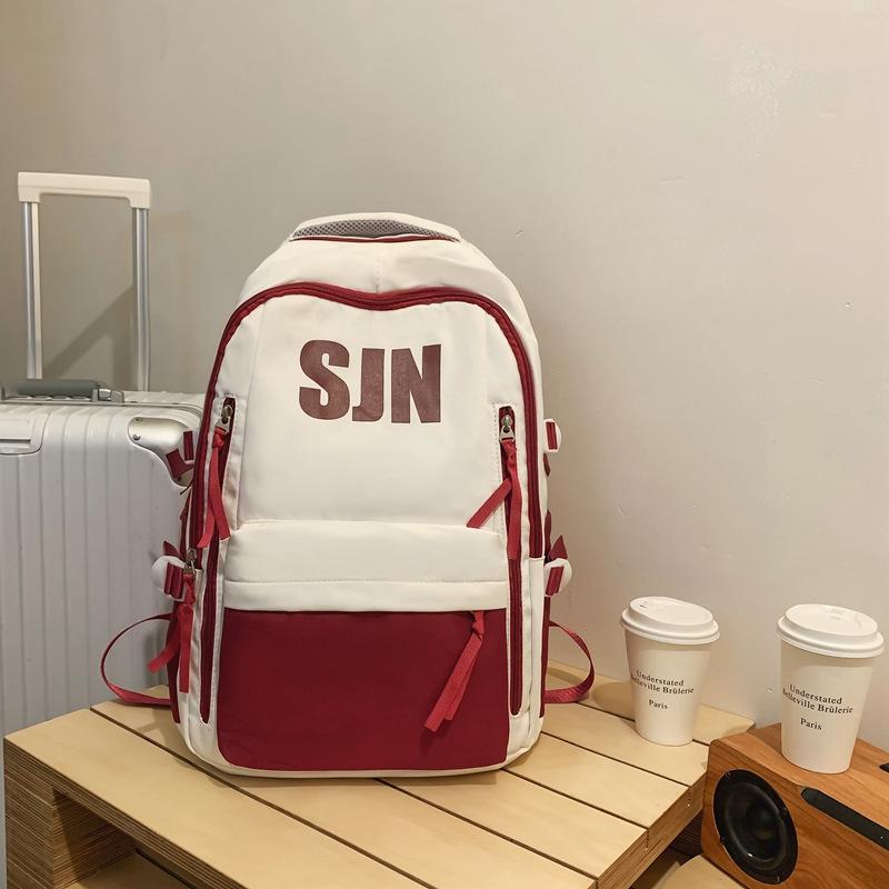 Schoolbag Japanese simple and fashionable backpack 1011 summer new middle school schoolbag college student college style alphabet backpack