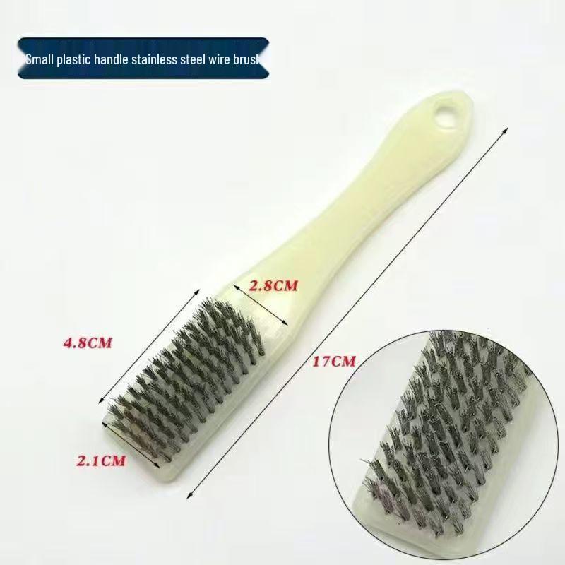 Steel Wire Brushes with Wooden Handle for Rust Removal and Polishing, Suitable for Antique Play and King Kong Bodhi Walnut Cleaning.