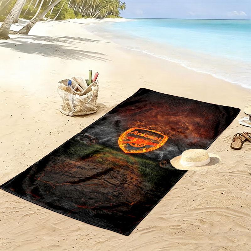 Arsenal F Print Beach Towel, Large Soft Quick Dry Towel for Beach Camping Swimming