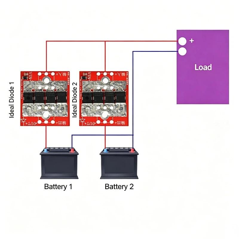 100A High Current Ideal Diode Module Charging Backflow Protection Reverse Connection Reverse Current Protection Non-Grounded