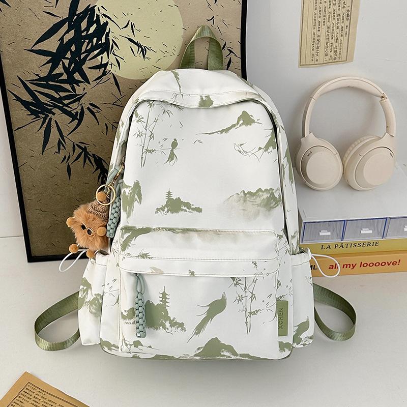 Schoolbag Japanese backpack simple large capacity national style foreign style tie-dye schoolbag fourth and sixth grade junior high school students