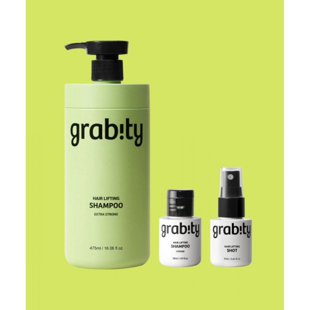 Grabity Hair Lifting Extra Strong 475ml + Strong Shampoo 30ml + Lifting Shot 25ml Hair Loss Shampoo NONE
