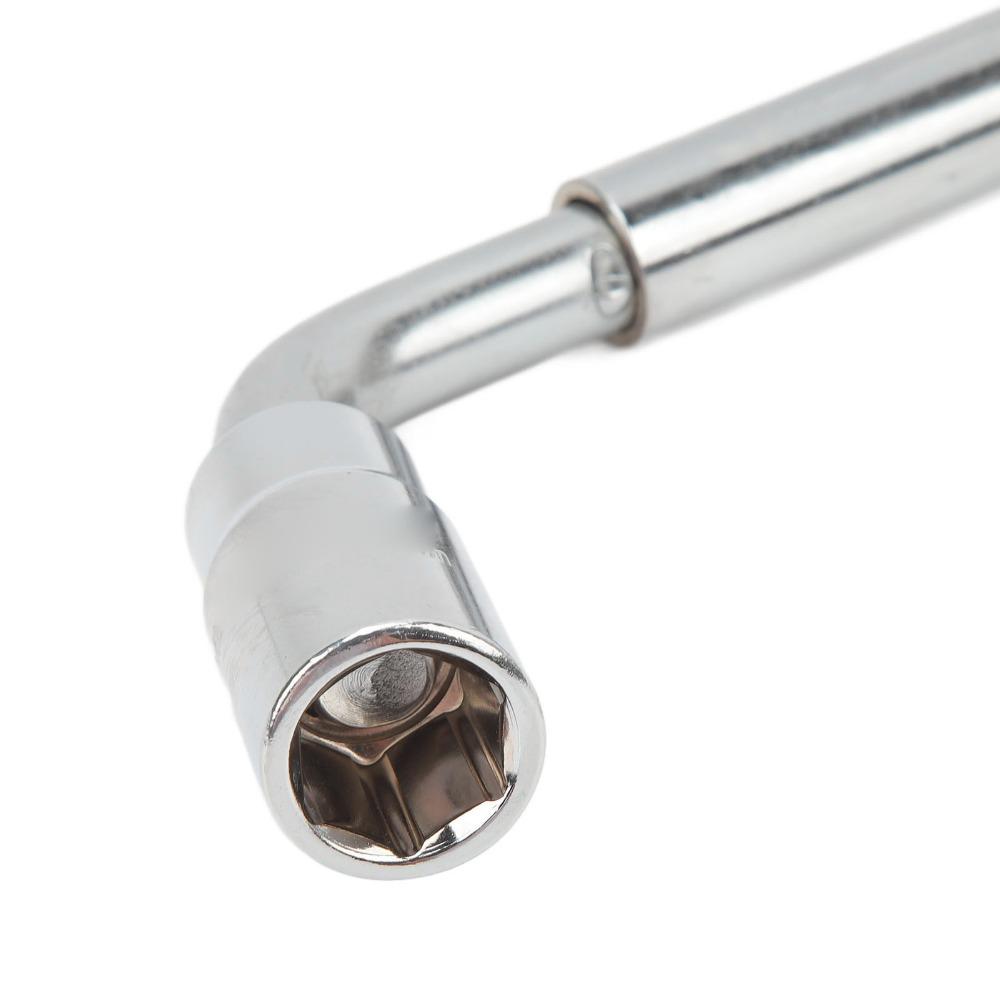 Telescoping L Type Wheel Wrench 17/19mm and 21/22mm Sockets Tire Iron Wrench Auto Repair