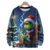 Ladies' Fashionable Casual Long Sleeved Christmas Cute Printed Round Neck Knitted Yarn