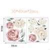 Peony Rose, PVC Wall Decals for Sofa Background Room Bedroom