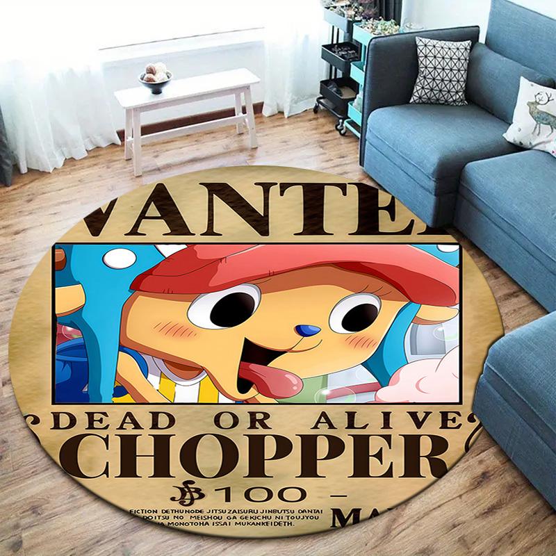 One Piece Tony Tony Chopper Round Area Rug Carpet Rug For Living Room Bedroom Sofa Playroom Decor Nonslip Floor Mat