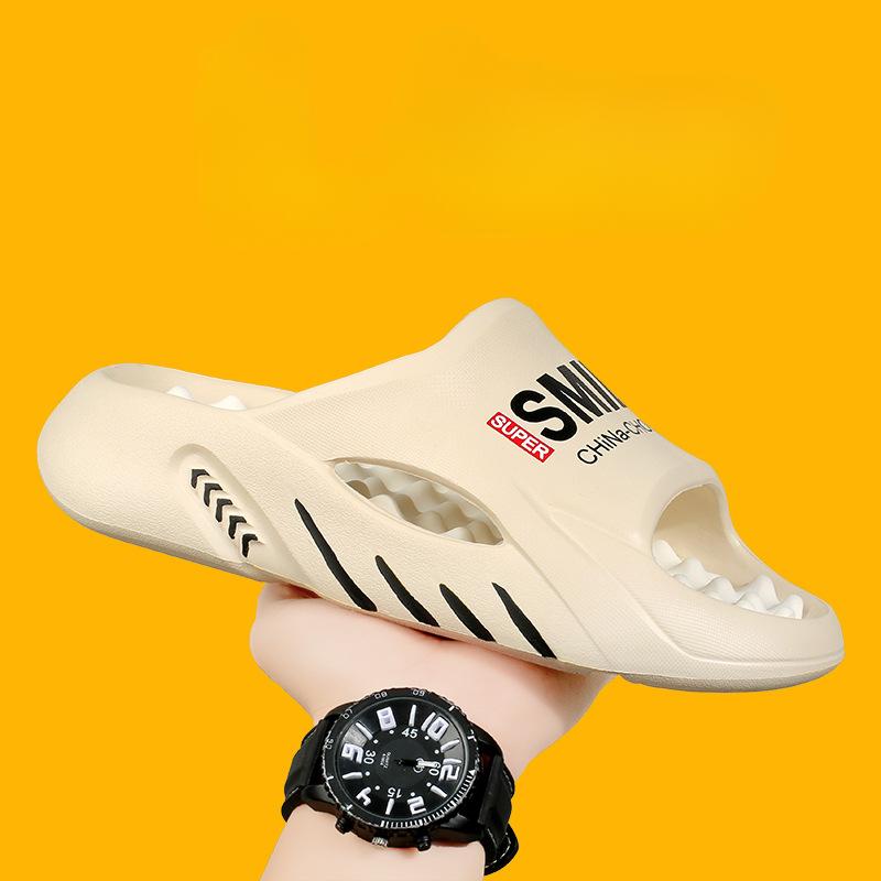 Summer Men's Outdoor Beach Fashion and Comfortable Slippers Thick Sole Soft Sole Breathable Couple Large Size Sandals Household Anti Slip EVA Slippers