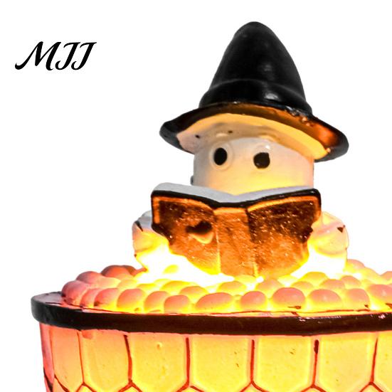 Comforting Halloween Decoration Light Ghost Bubble Bath Reading Book Night Quaint Lamp Handmade LED Table for Bedroom Study Room Bathroom Decor