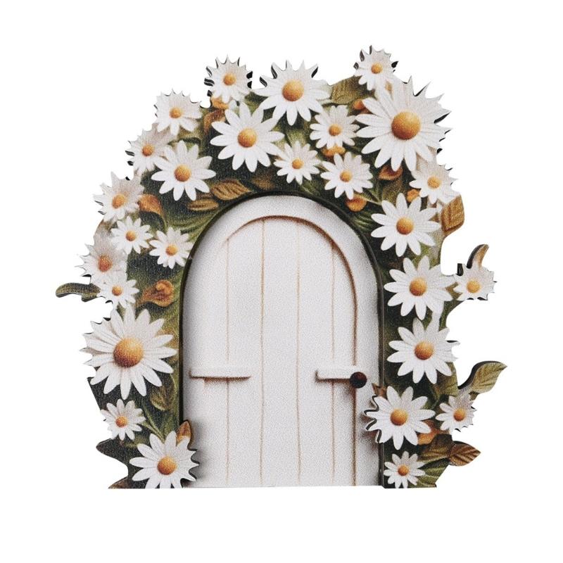 

Miniature Fairy Tree Door Fairy Garden Door for Outdoor Tree Miniature Door Tree Decors Garden Outdoor Decorations