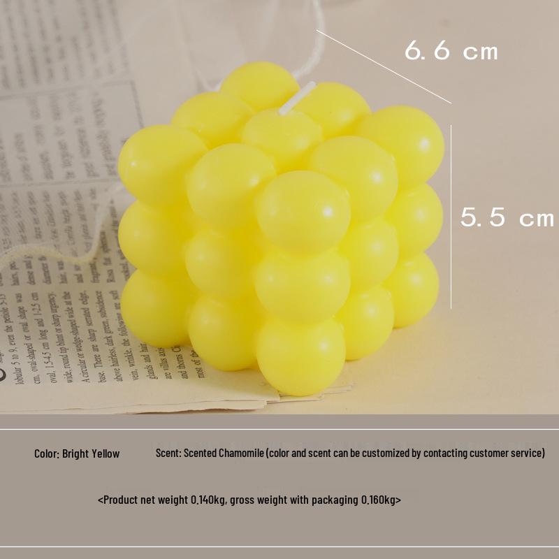 Rubik's Cube Style Scented Candle - High-End Home Decor & Photo Prop