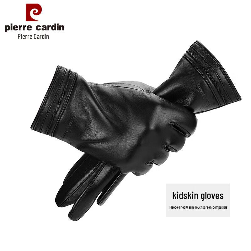 Pierre Cardin Women's Goat Leather Touchscreen Riding Gloves
