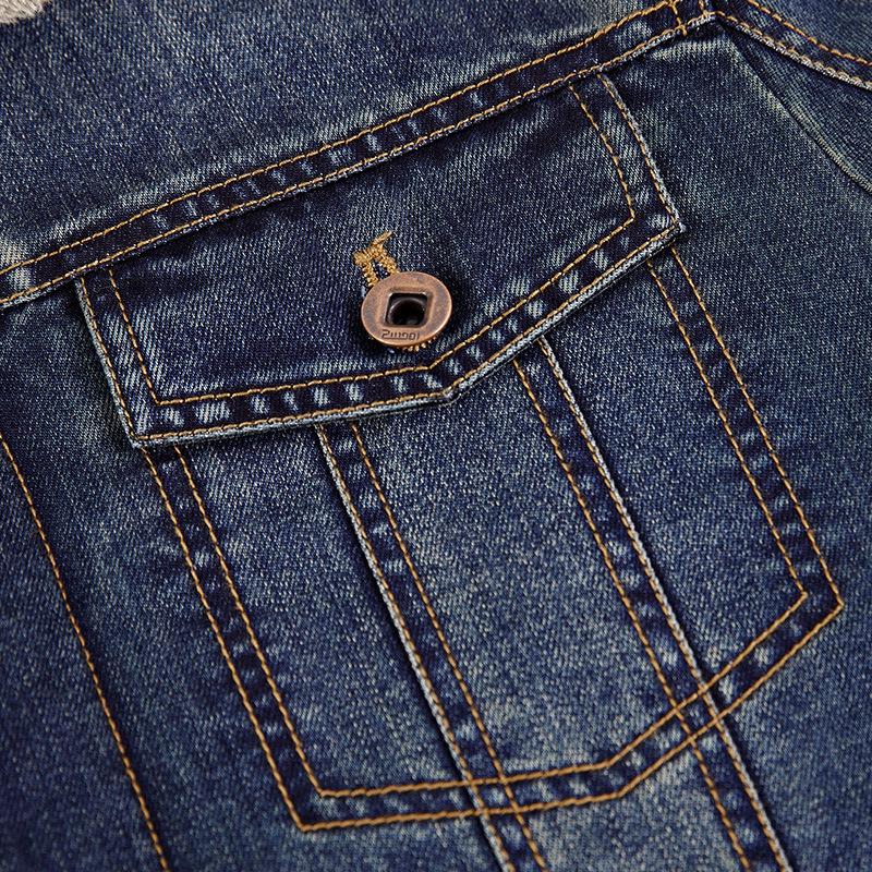 Мужская джинсовая куртка осень-зима — фото 4