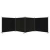 Vidaxl 4-Panel Room Divider, Black, 698X180 Cm, Fabric