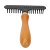 Pet Grooming Brush Pet Brush Handheld Cat Grooming Rake Wooden Handle Pet Hair Deshedding Detangling Brush for Cats Dogs