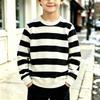Boys Girls Striped Long Sleeve Crewneck Sweatshirt Casual Comfortable Pullover for Fall and Winter