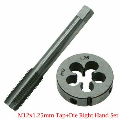 M12x1.25mm Tap+Die Right Hand Set Metalworking Wear Resistance Equipment