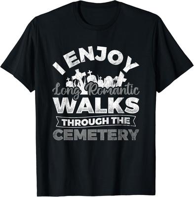 Genieße Lange Spaziergänge Friedhof Bestatter Leichenbestatter Geschenke Unisex T-Shirt