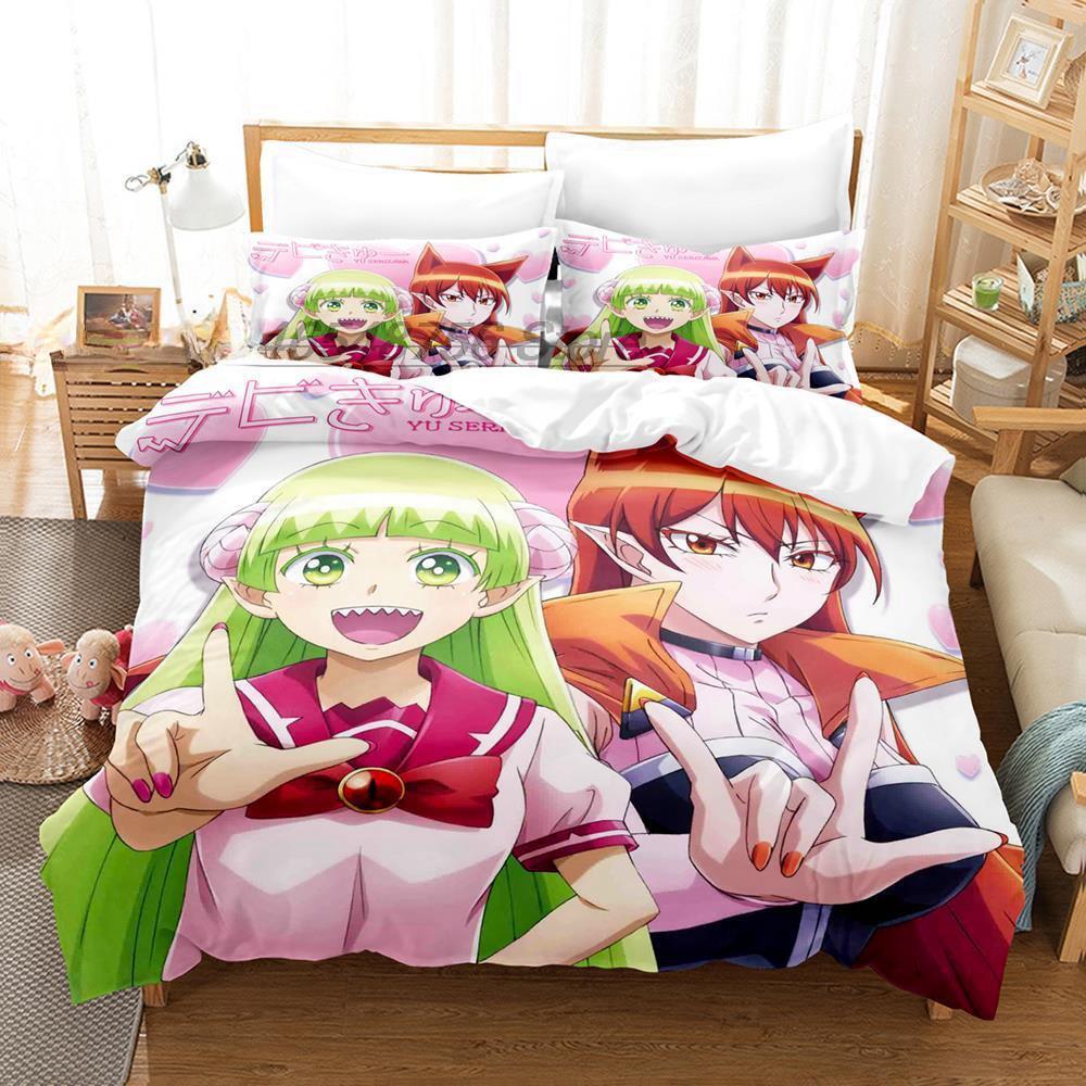 Anime Welcome To Demon School! Iruma-kun Bedding Set Single Twin Full Queen King Size Bed Set Adult Kid Bedroom Duvetcover Sets