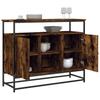 Sideboard Smoked Oak 100x35x80 cm Engineered Wood