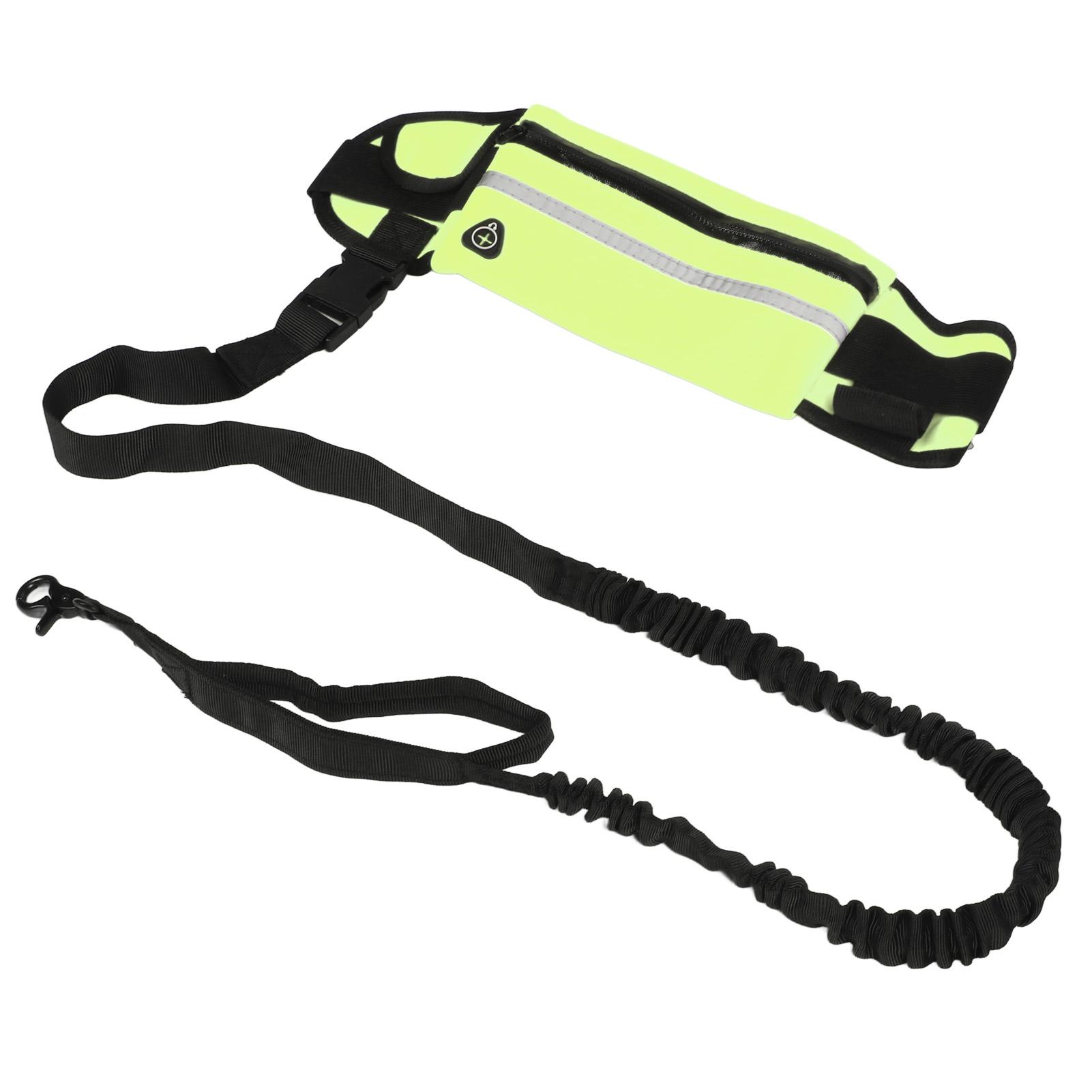 

Hands Dog Leash Shock Absorption Reflective Dog Running Leash with Zippered Bag for Walking Jogging Running