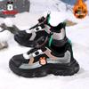 Bobodou Flocked Cotton Winter Warm Two-Layer Boys' and Girls' Non-Slip Sports Shoes for Kids