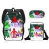 Garten of Bamban Klasse Garten Grund- und Sekundarschüler Rucksack Umhängetasche Federtasche Umhängetasche Dreiteiliges Set