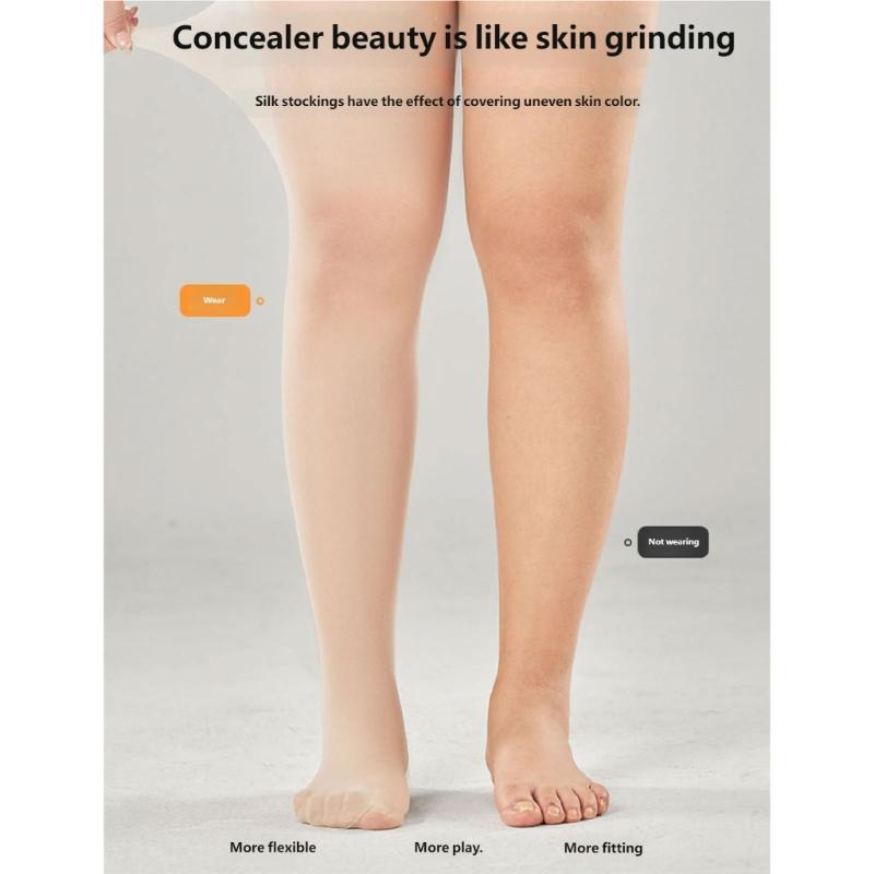 Large Size Pantyhose Ultra Thin and Breathable Sheer Tights High Waist Control Top Leggings Stockings for Women Hosiery