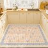 Pink Kitchen Carpet Waterproof Floor Mat Pvc Leather Carpets Non-slip Oil-proof Candy-colored Cute Sweet Home Decoration Rugs
