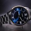 Casio Standard Series Minimalist Retro Small Round Watch Business Fashion Quartz Movement Stainless Steel Strap Men watches Blue MTP-V005D-2B5