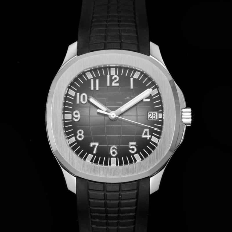 Patek Philippe Nautilus 40mm Herren Automatik Kalender Gummiarmband Uhr