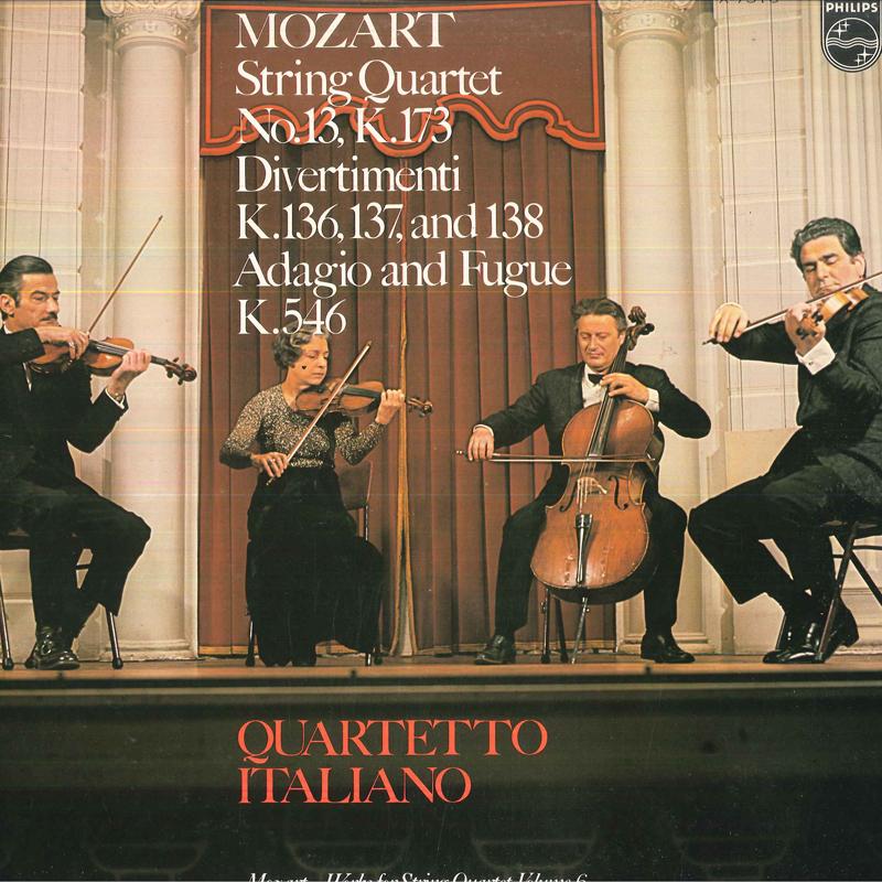 LP Record QUARTETTO ITALIANO - Mozart/String Quartet No.13 In D Mi X7516 PHILIPS 1975 Japan Obi Classical Used