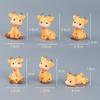 6pcs Mini Resin Giraffe Animal Figurines Cute Cartoon Figurine Micro Landscape Home Decoration Living Room Desktop Ornaments New